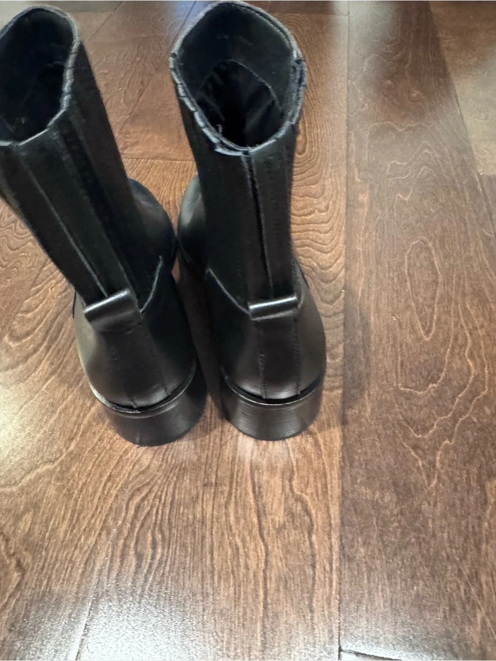 Waterproof Black Leather Chelsea Boots